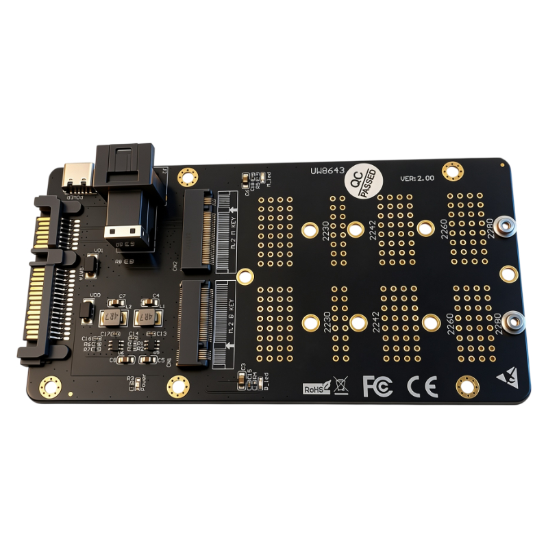 2in1 M.2 NVMe SATA NGFF SSD Ad - Memory Card Ssd 评论和价格
